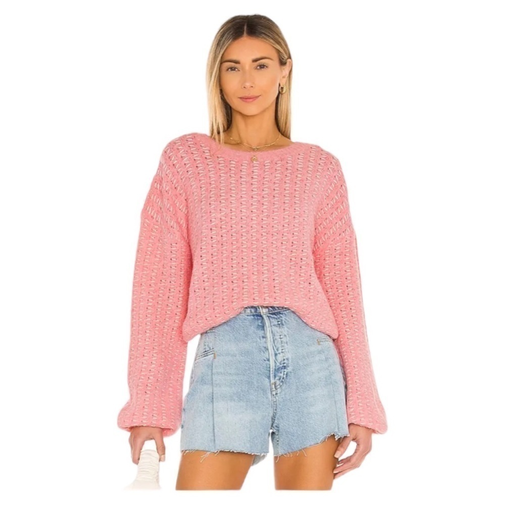 FOR LOVE & LEMONS Dawn Hi Low Pullover - Pink